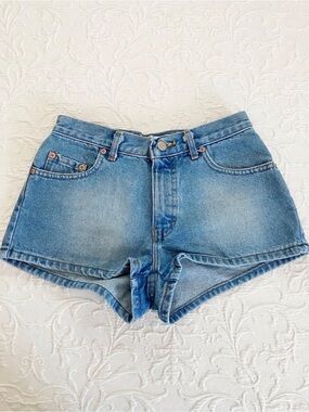 Moda Light Blue Mid-Rise Denim Short Shorts Vintage EXCELLENT